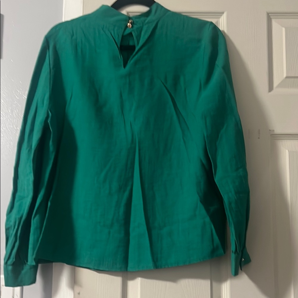 Green Long Sleeve Blouse